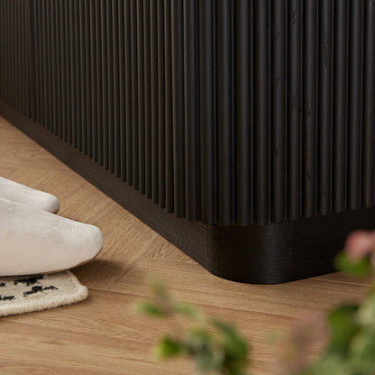 Armoire à chaussures Maru 4 portes, noire