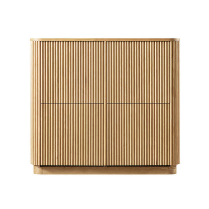 Armoire à chaussures Maru 4 portes, chêne