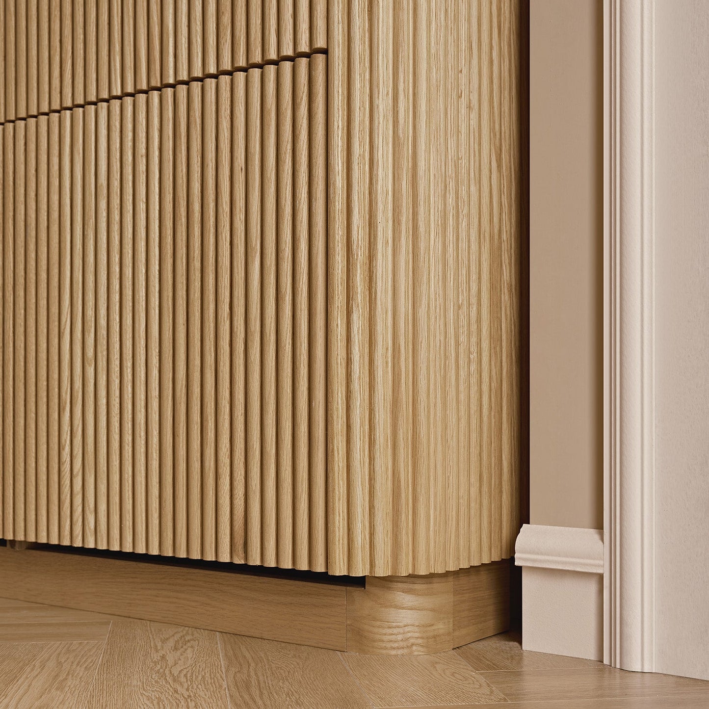 Armoire à chaussures Maru 4 portes, chêne