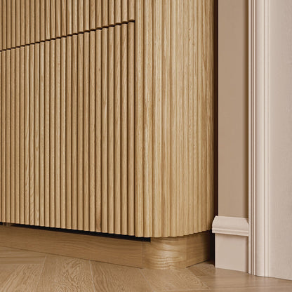 Armoire à chaussures Maru 4 portes, chêne