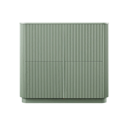 Meuble de rangement à chaussures Maru 4 portes, vert sauge