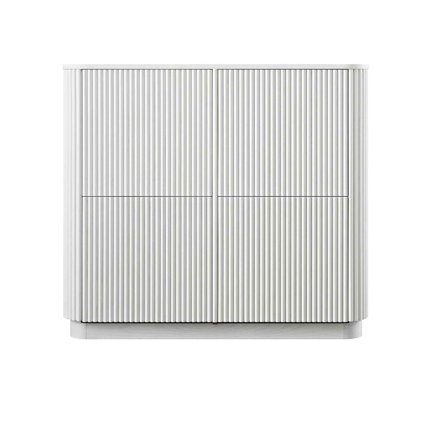 Meuble de rangement à chaussures Maru 4 portes, blanc délavé