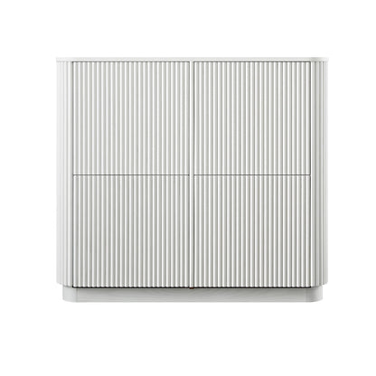 Meuble de rangement à chaussures Maru 4 portes, blanc délavé