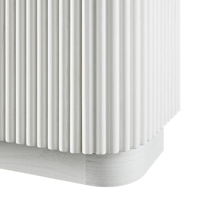 Meuble de rangement à chaussures Maru 4 portes, blanc délavé