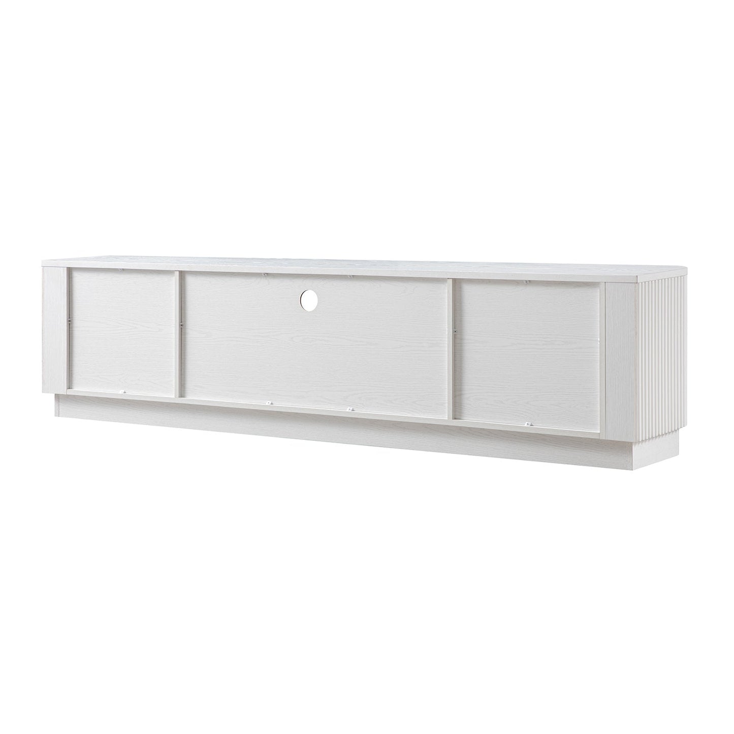 Meuble TV Maru 200 cm de large avec tiroirs, blanc délavé
