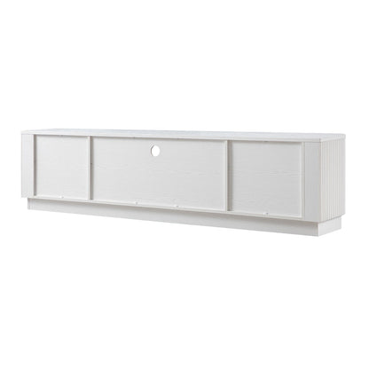 Meuble TV Maru 200 cm de large avec tiroirs, blanc délavé