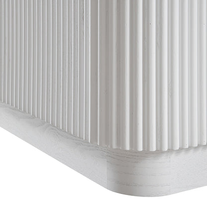 Meuble TV Maru 200 cm de large avec tiroirs, blanc délavé