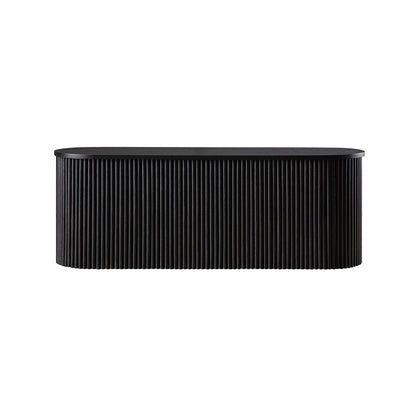 Banc ottoman de rangement Maru, noir