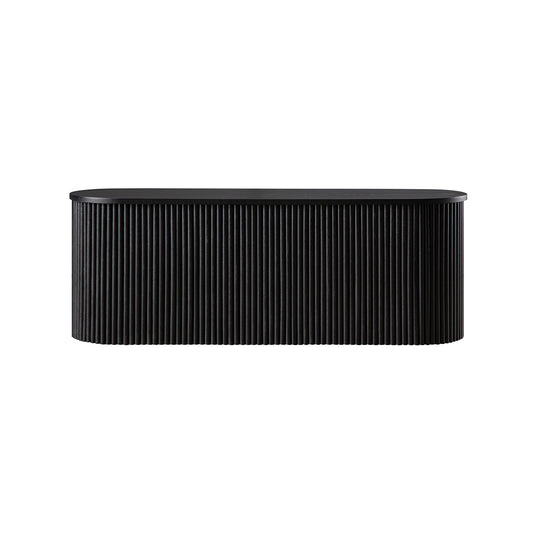 Banc ottoman de rangement Maru, noir