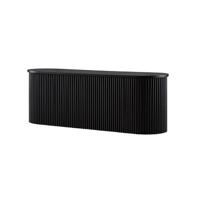 Banc ottoman de rangement Maru, noir
