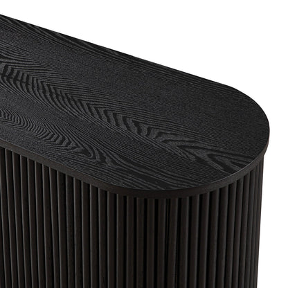 Banc ottoman de rangement Maru, noir