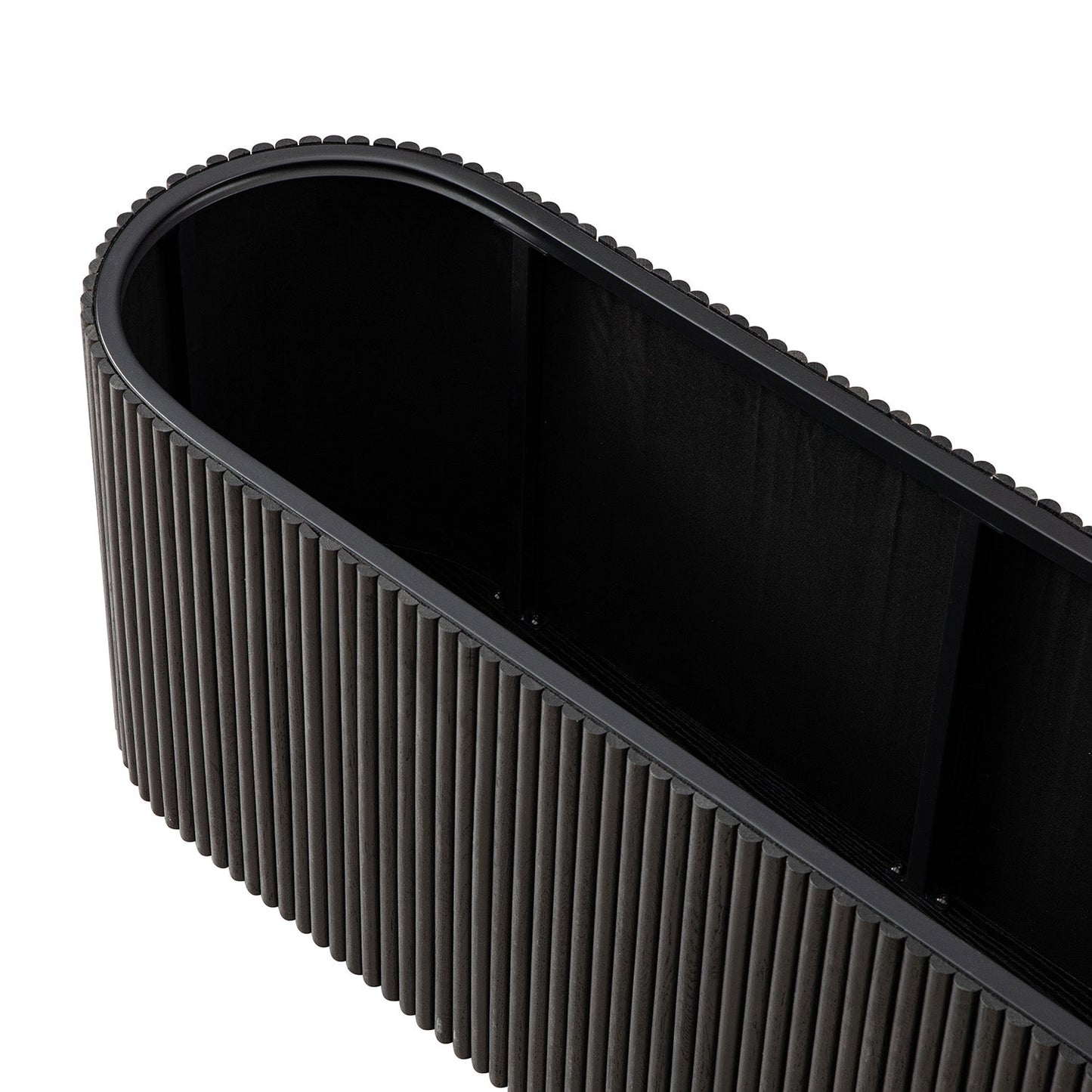 Banc ottoman de rangement Maru, noir