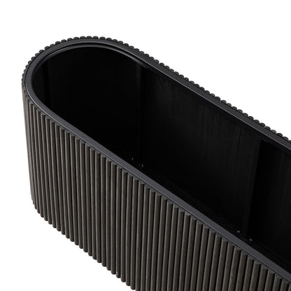 Banc ottoman de rangement Maru, noir