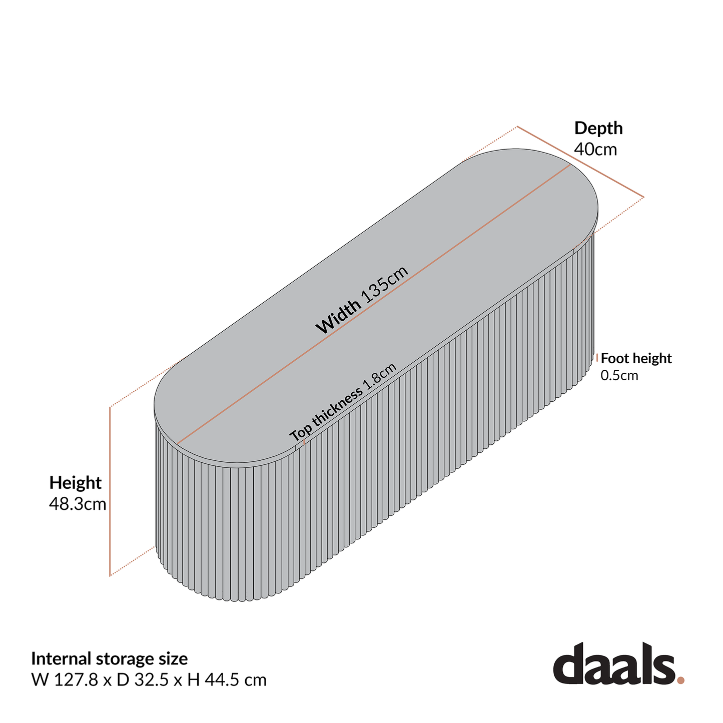 Banc ottoman de rangement Maru, chêne