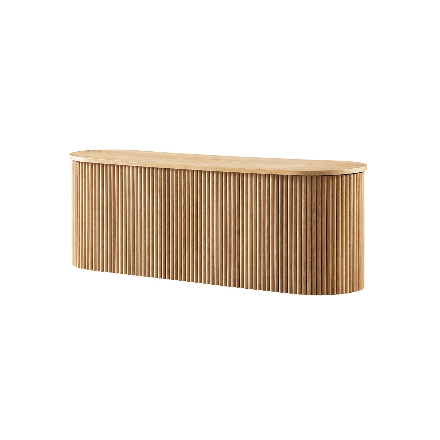 Banc ottoman de rangement Maru, chêne