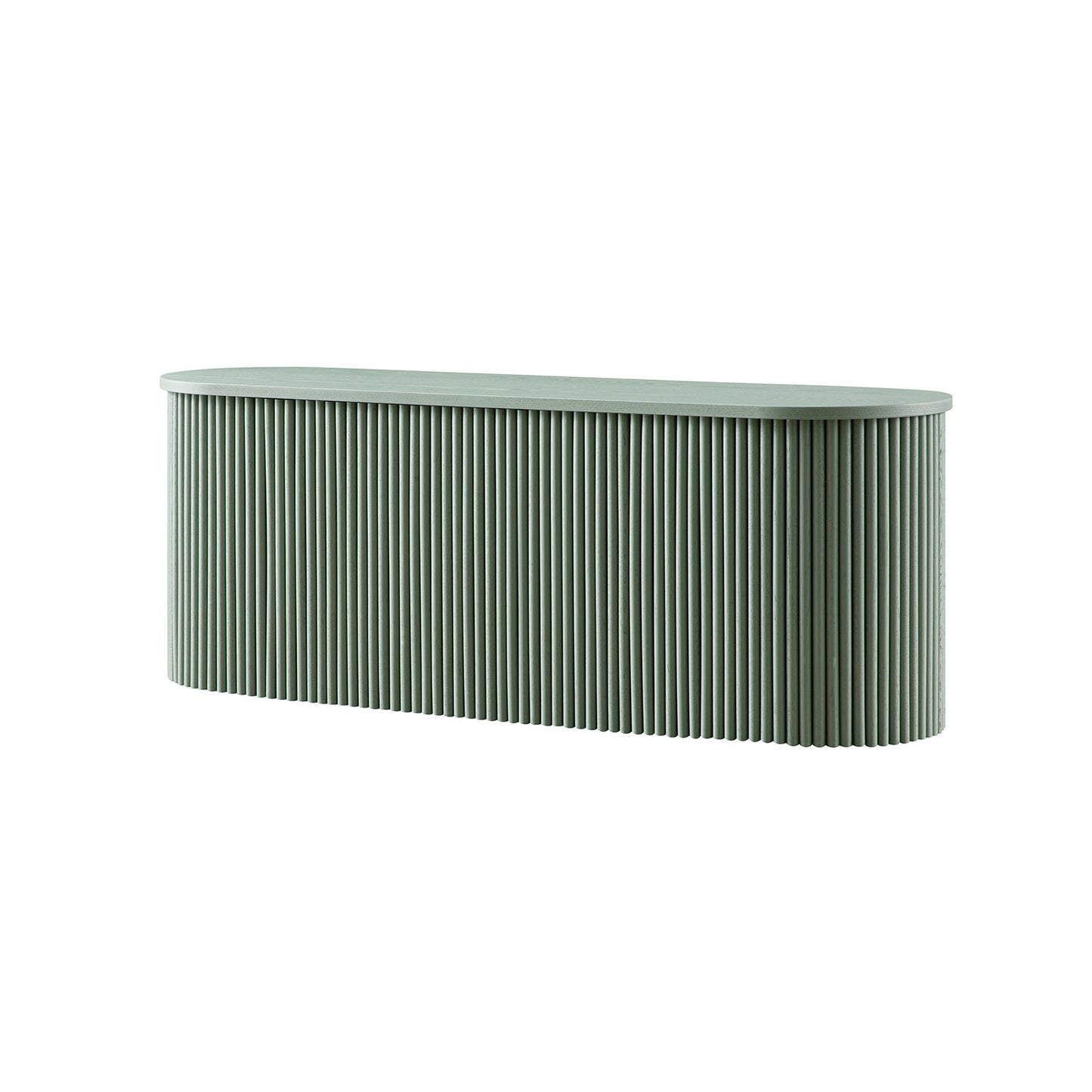 Banc ottoman de rangement Maru, vert sauge