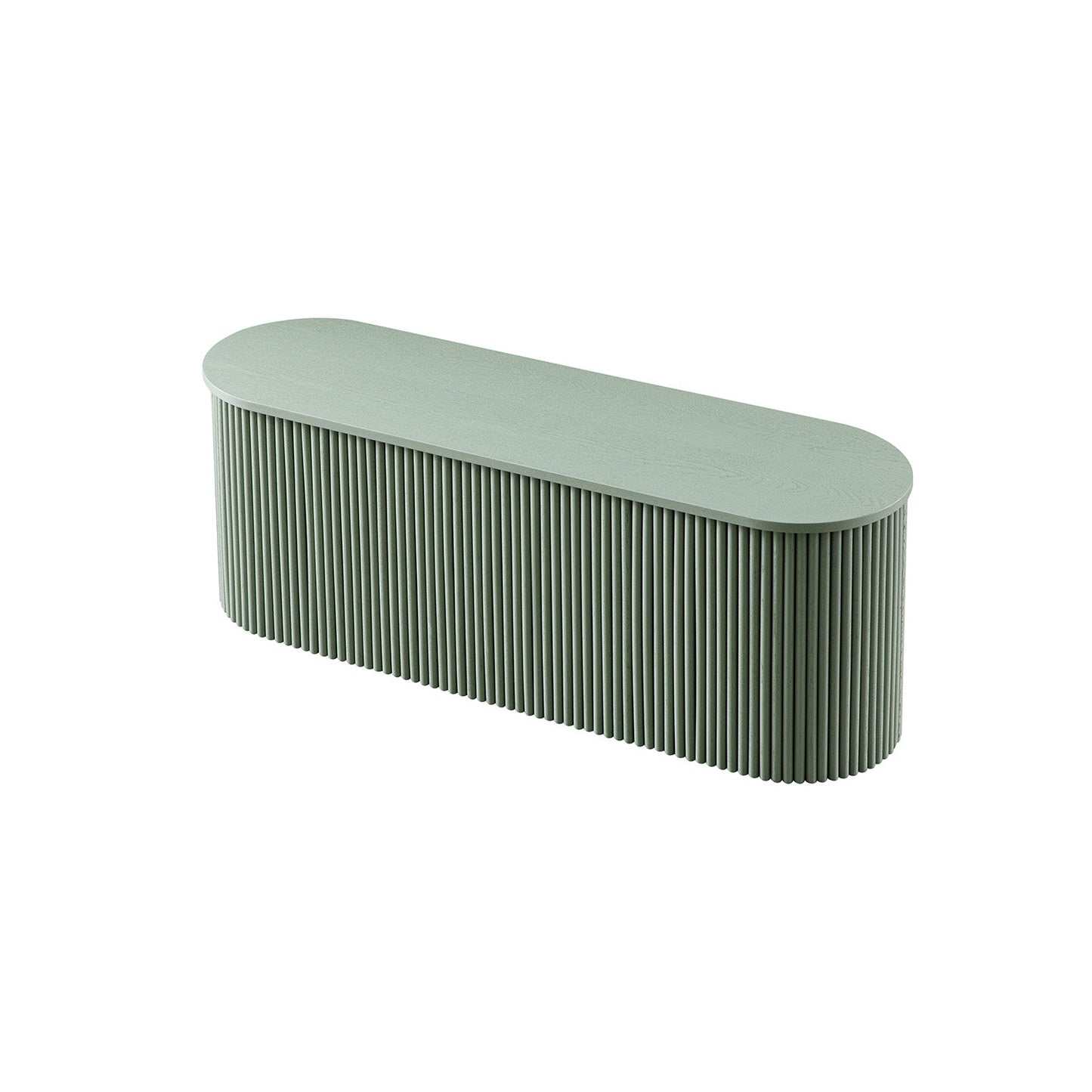 Banc ottoman de rangement Maru, vert sauge