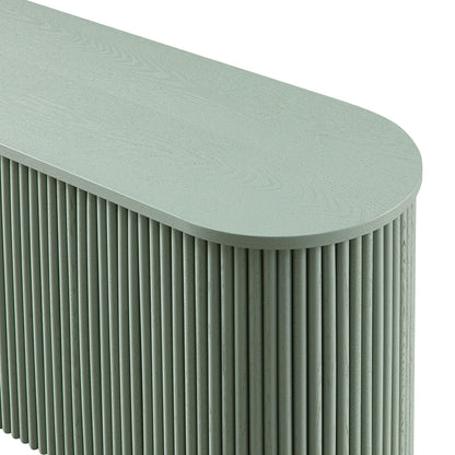 Banc ottoman de rangement Maru, vert sauge