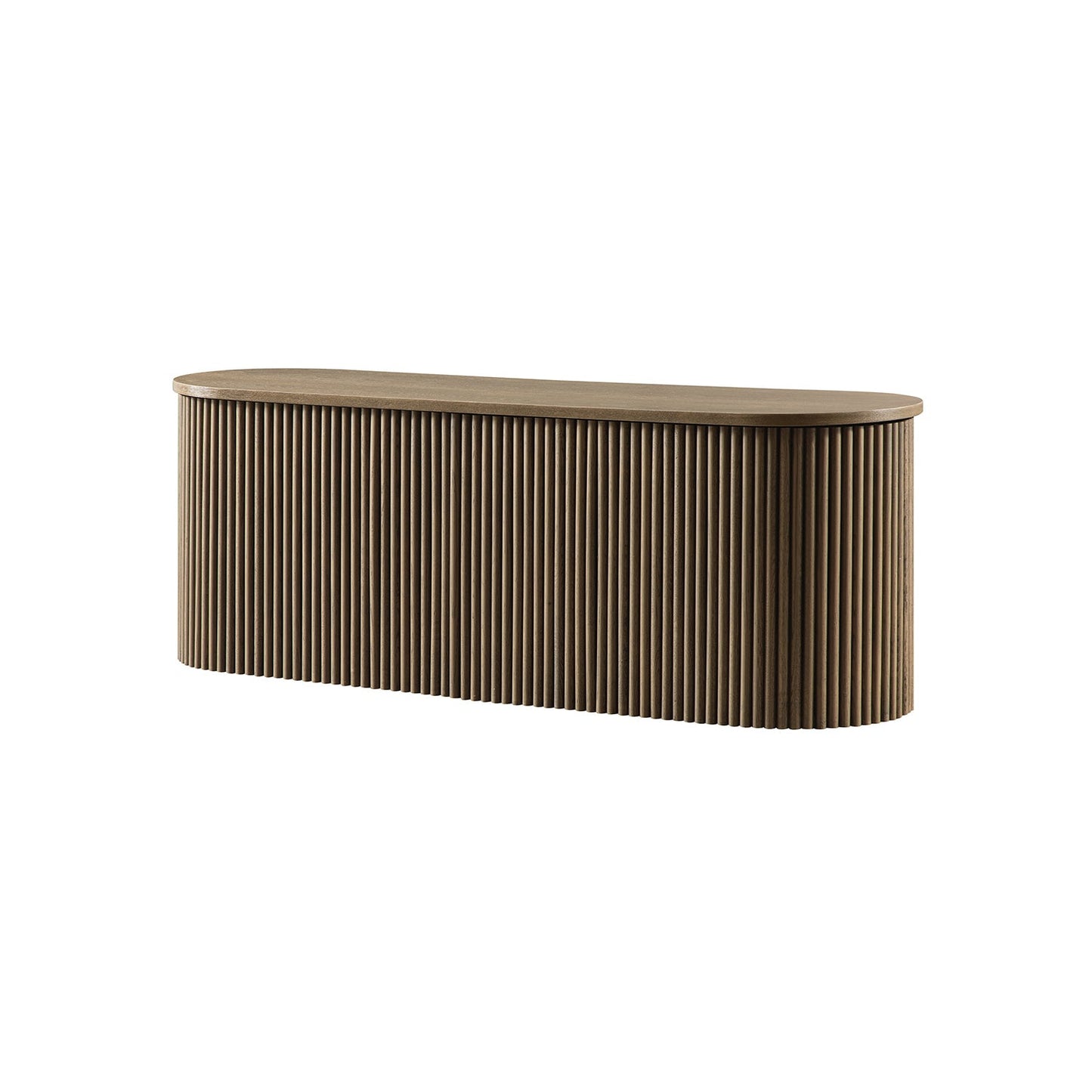 Banc ottoman de rangement Maru, chêne argenté