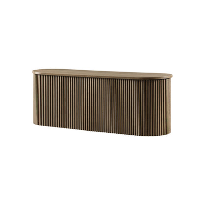 Banc ottoman de rangement Maru, chêne argenté