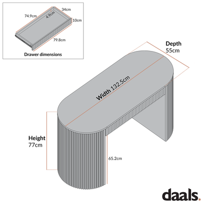 Bureau Maru à 1 tiroir, vert sauge