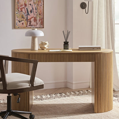 Bureau Maru à 1 tiroir, chêne