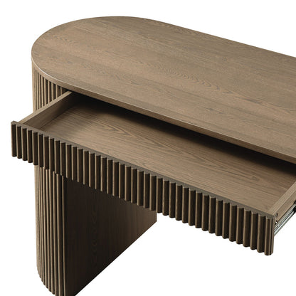 Bureau Maru à 1 tiroir, chêne argenté