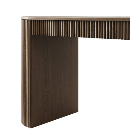 Bureau Maru à 1 tiroir, chêne argenté