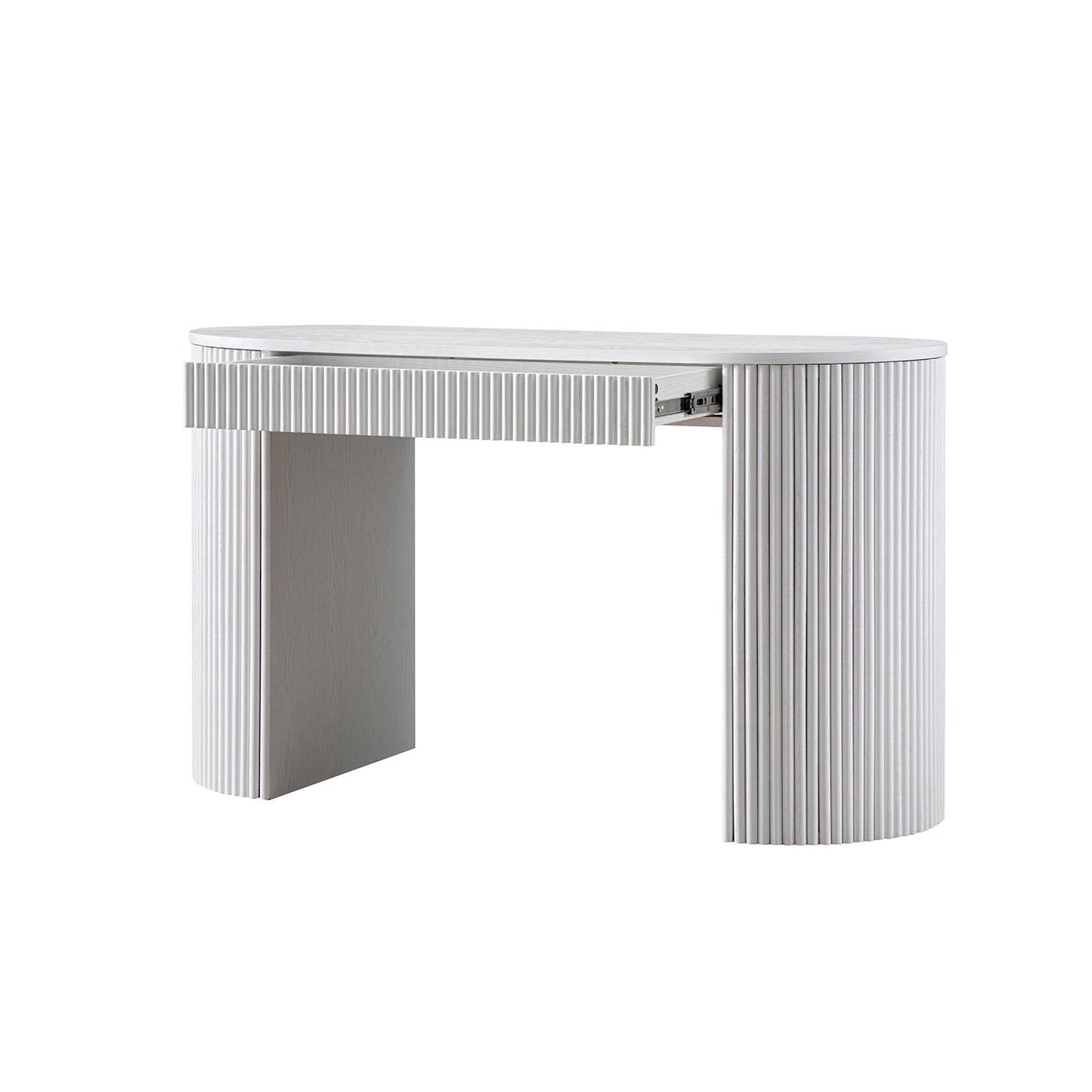 Bureau Maru à 1 tiroir, blanc délavé