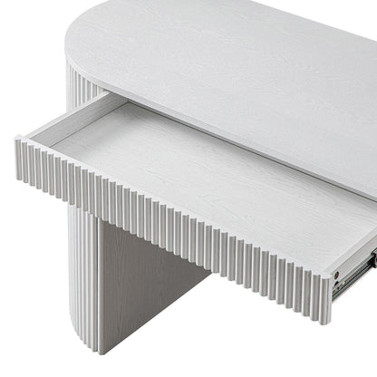 Bureau Maru à 1 tiroir, blanc délavé