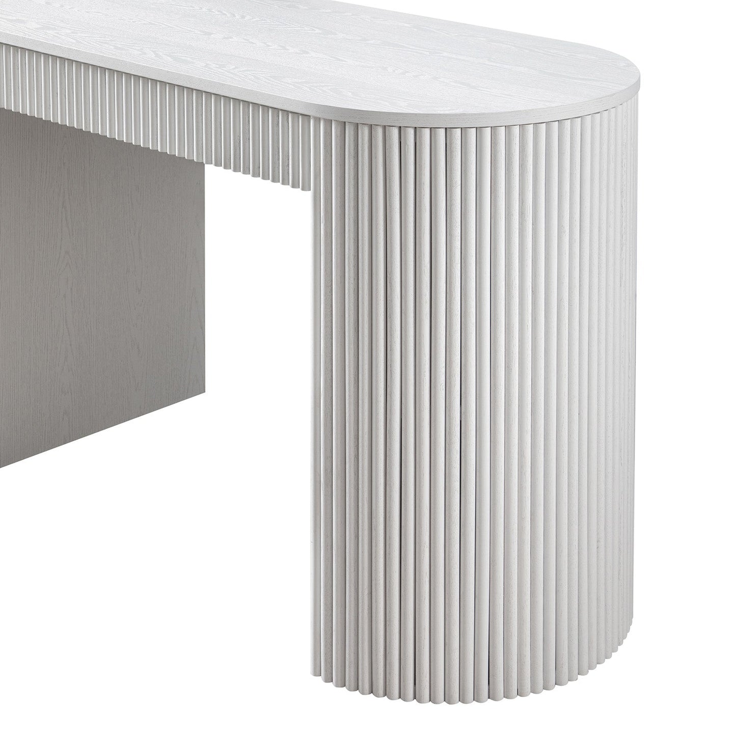 Bureau Maru à 1 tiroir, blanc délavé