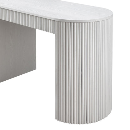 Bureau Maru à 1 tiroir, blanc délavé