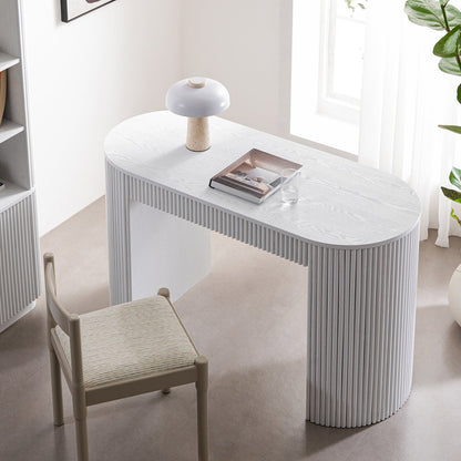 Bureau Maru à 1 tiroir, blanc délavé