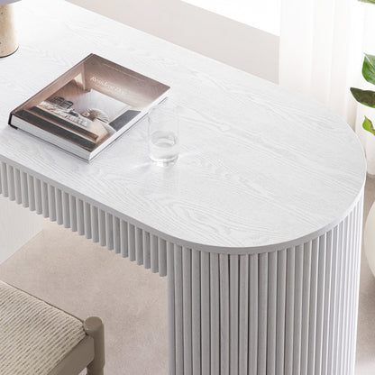 Bureau Maru à 1 tiroir, blanc délavé