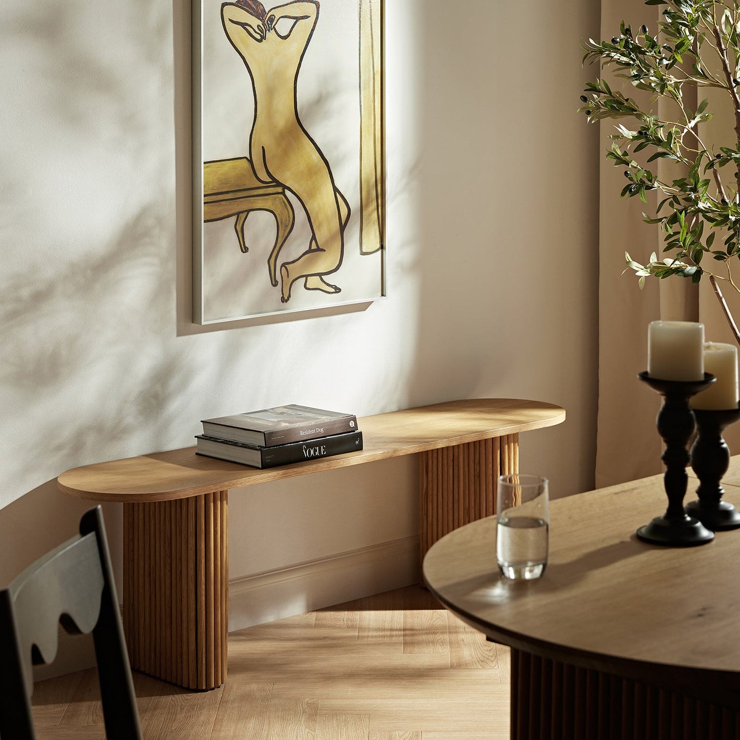 Banc de salle à manger Maru 150 cm, chêne