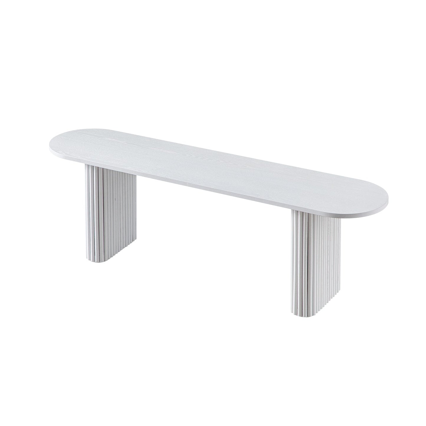 Banc de salle à manger Maru 150 cm, blanc délavé