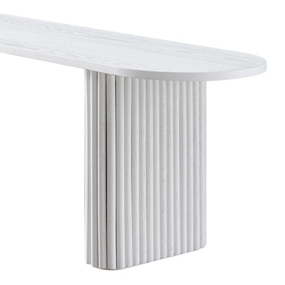 Banc de salle à manger Maru 150 cm, blanc délavé