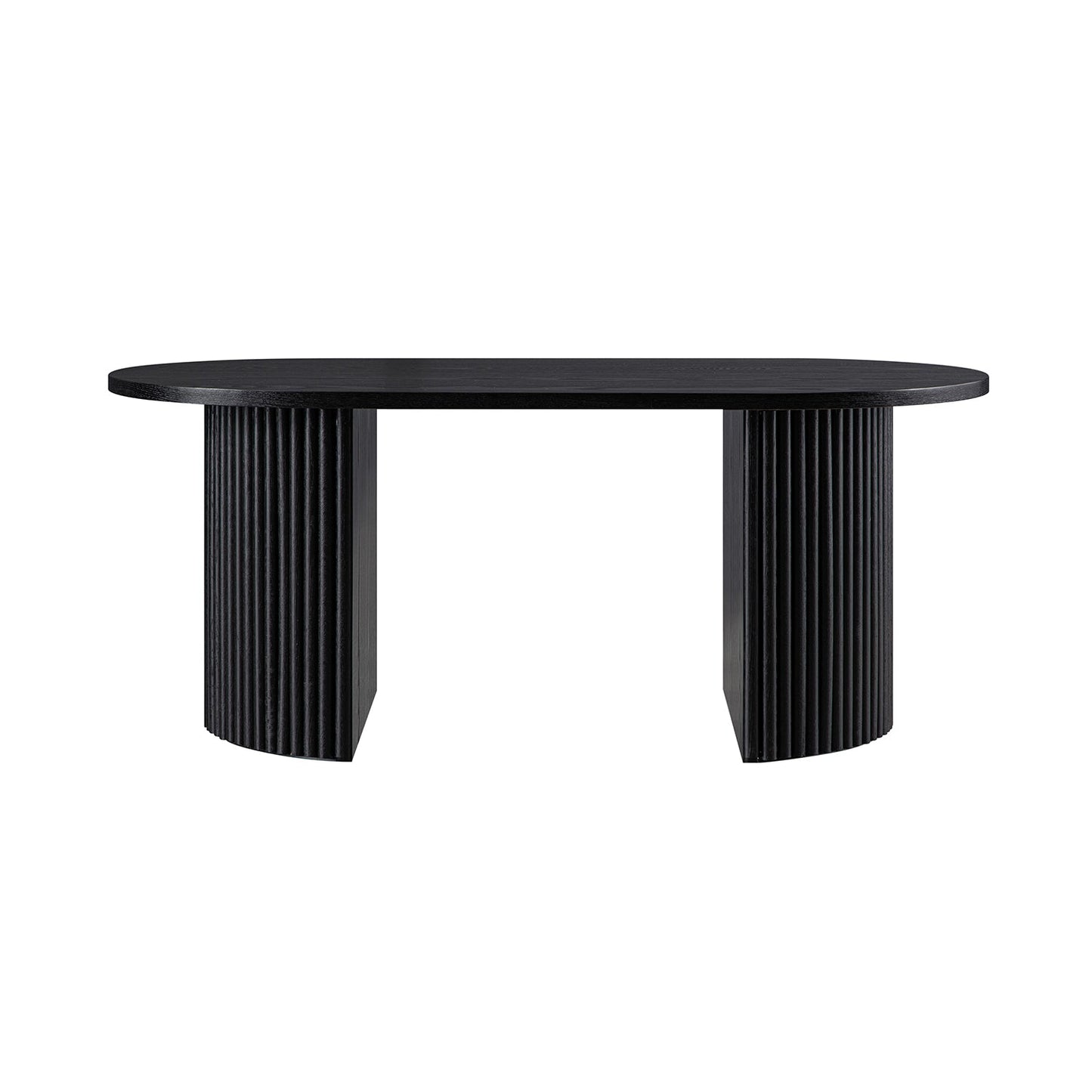 Table basse ovale Maru, noire