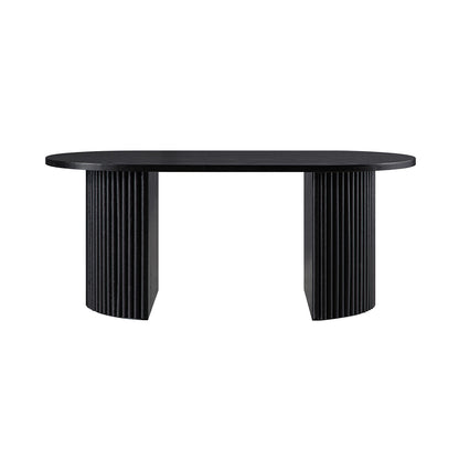 Table basse ovale Maru, noire
