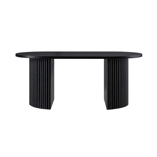 Table basse ovale Maru, noire