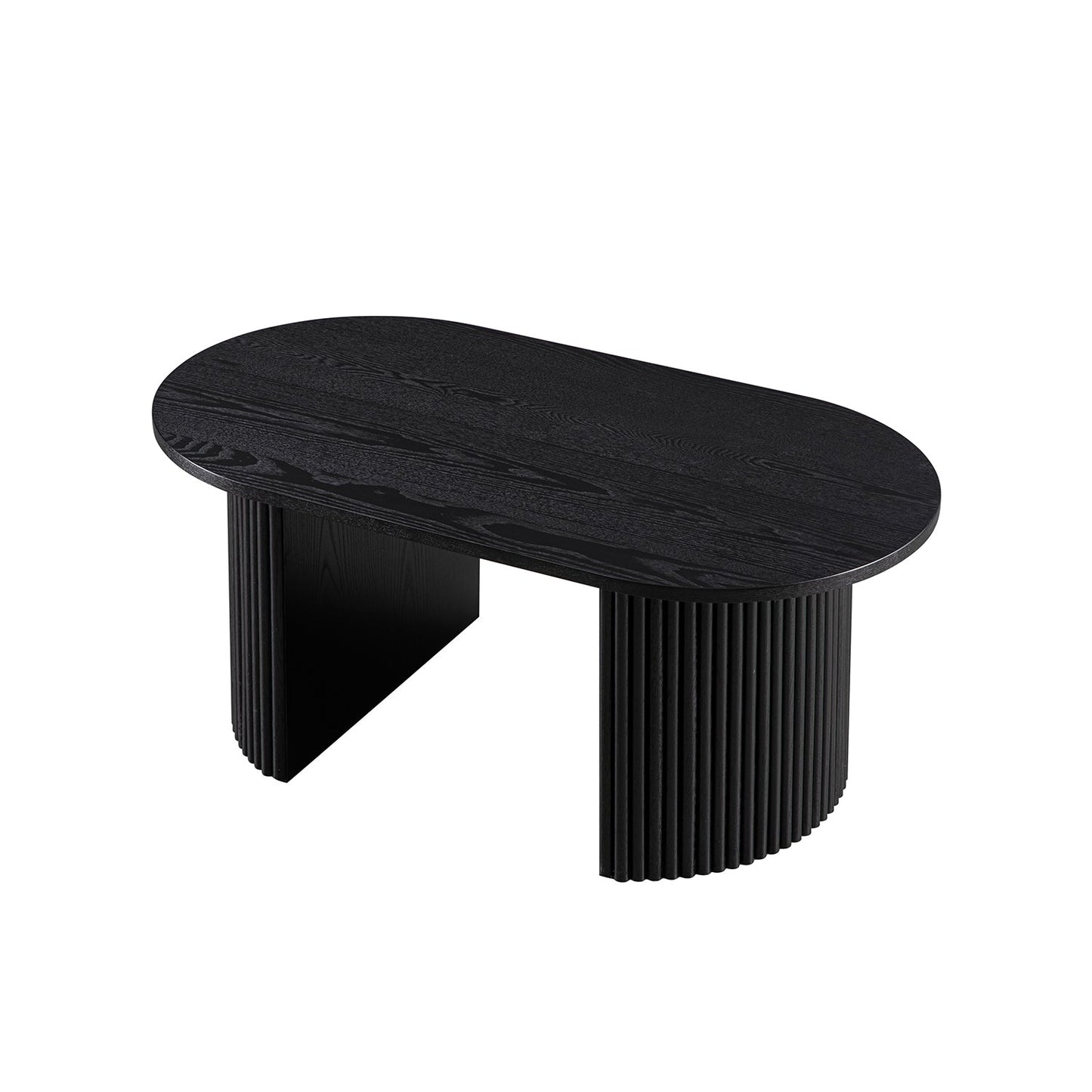 Table basse ovale Maru, noire