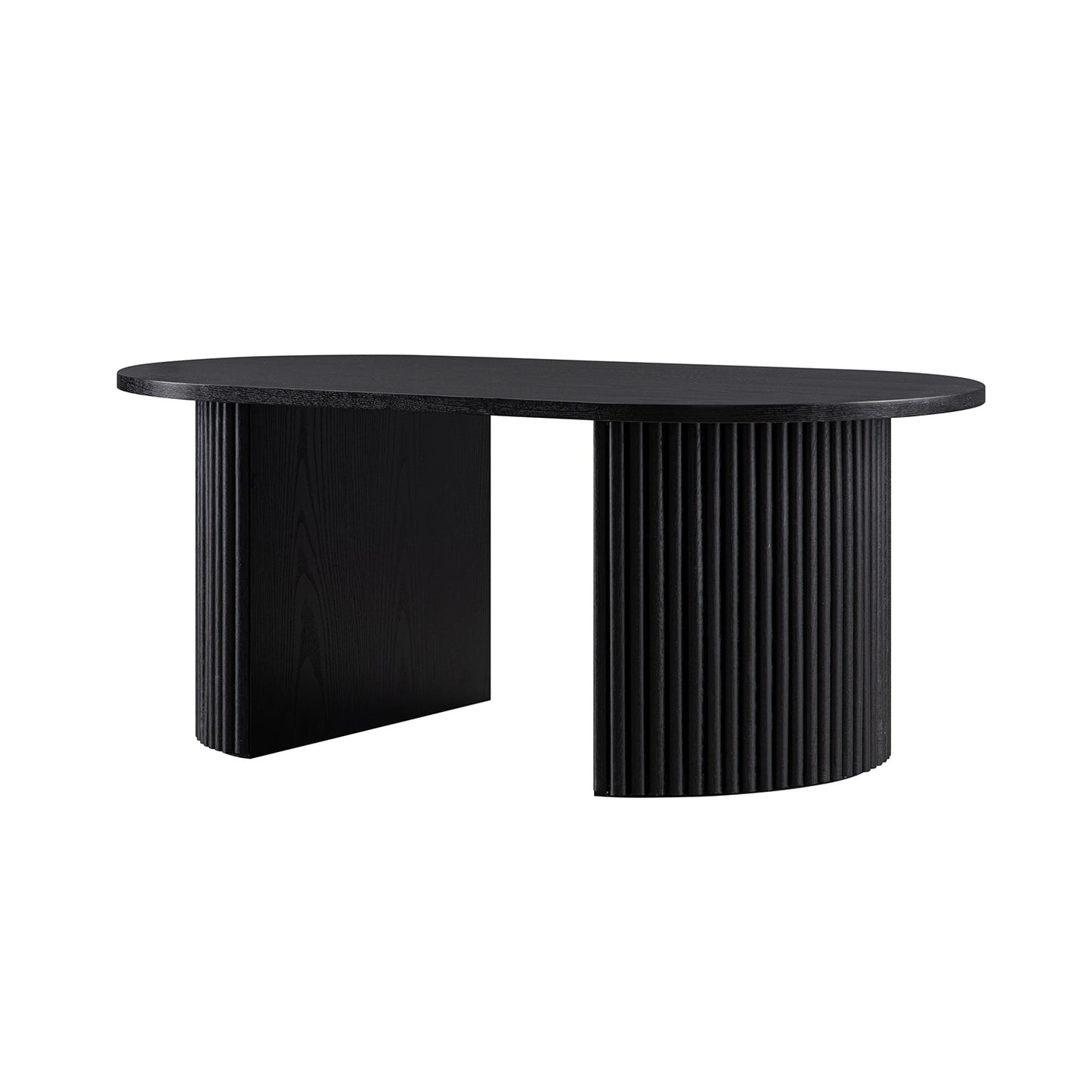 Table basse ovale Maru, noire