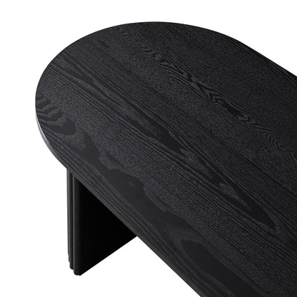 Table basse ovale Maru, noire