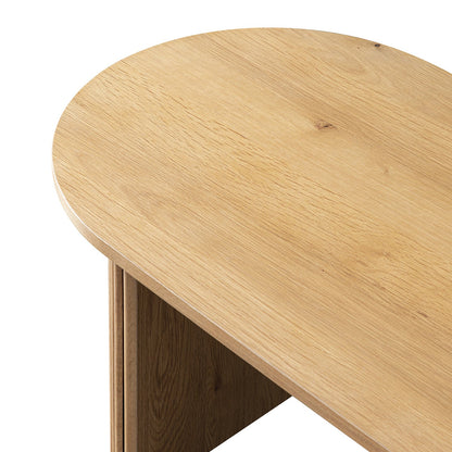 Table basse ovale Maru, chêne