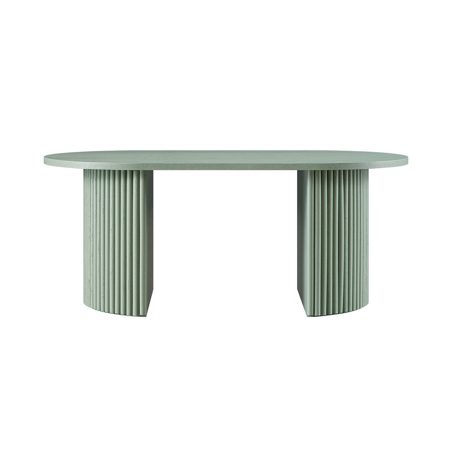 Table basse ovale Maru, vert sauge
