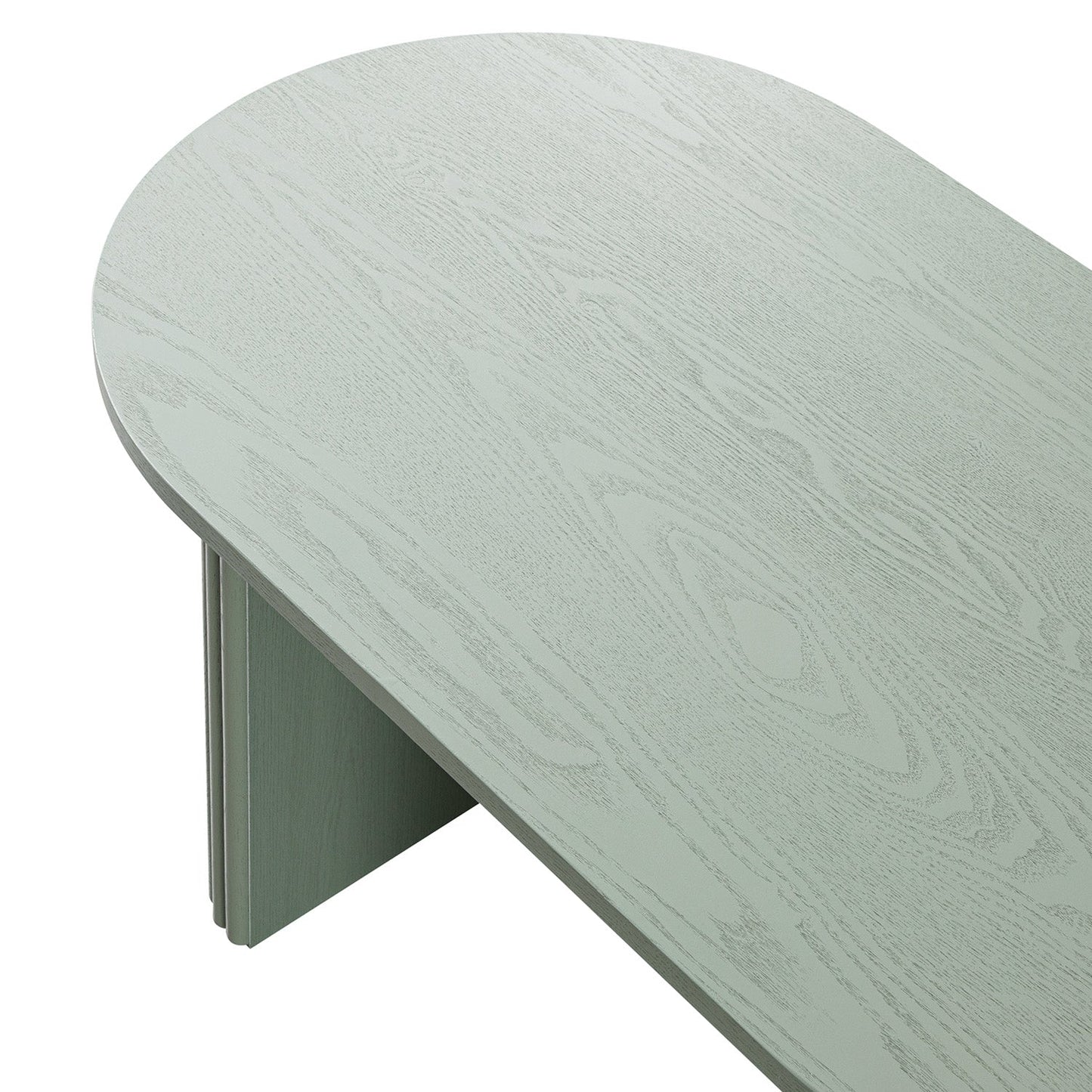 Table basse ovale Maru, vert sauge