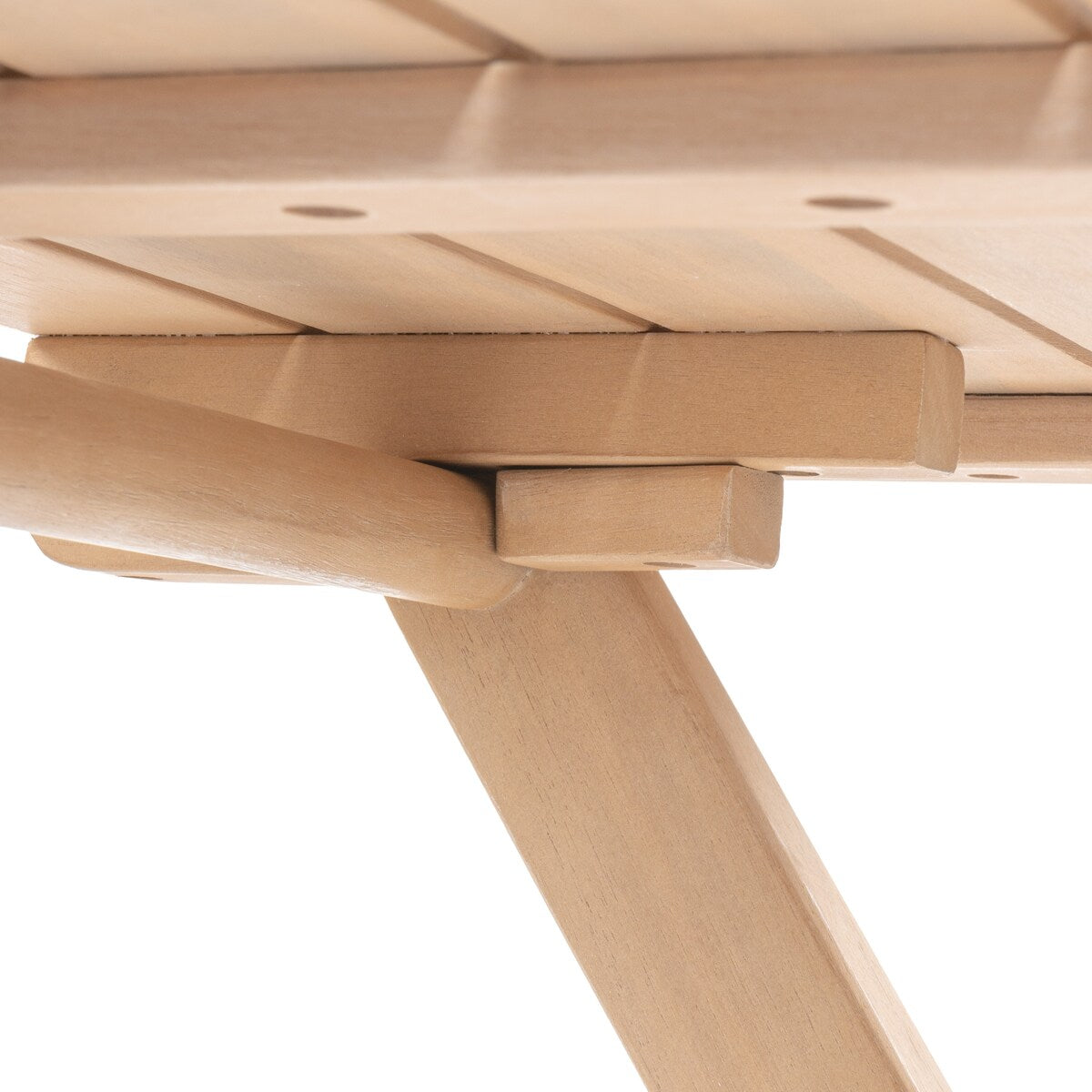 Ensemble bistro pliant d'extérieur 3 pièces en bois d'acacia Cadiz Modern Coastal, par JONATHAN Y