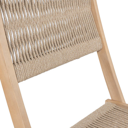 Ensemble bistro pliant d'extérieur 3 pièces en bois d'acacia Cadiz Modern Coastal, par JONATHAN Y