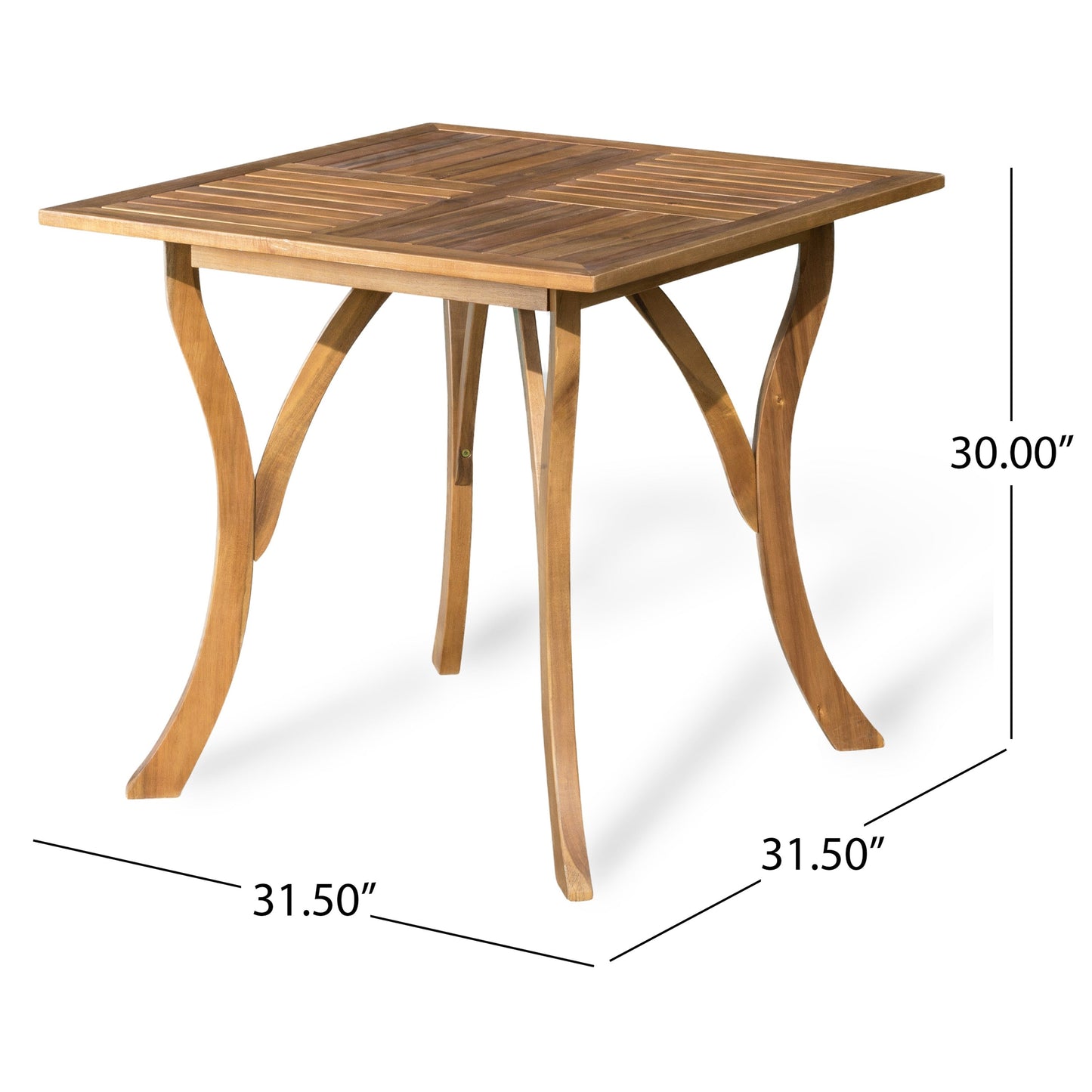 Ensemble de salle à manger d'extérieur 5 pièces en bois d'acacia Captef par Christopher Knight Home