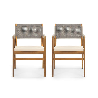 Ensemble de salle à manger d'extérieur 5 pièces en bois d'acacia Captef par Christopher Knight Home